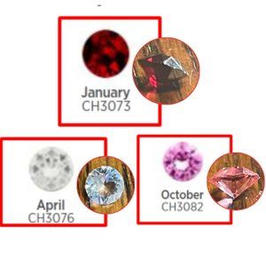 Origami Owl set of 3 Birthstone Crystals by Swarovski